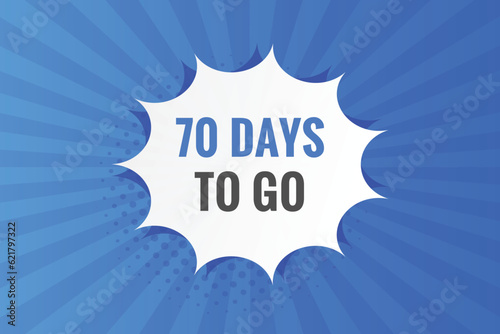 70 days to go countdown template. 70 day Countdown left days banner design 