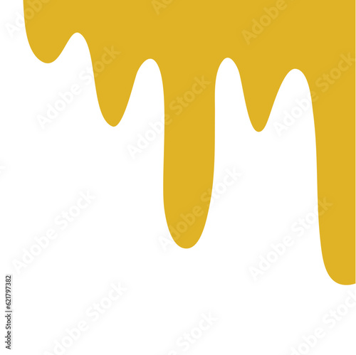 Cheese Melt Corner. Melted Cheese Frame Border Decoration