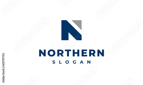 Simple Initial Letter N Logo