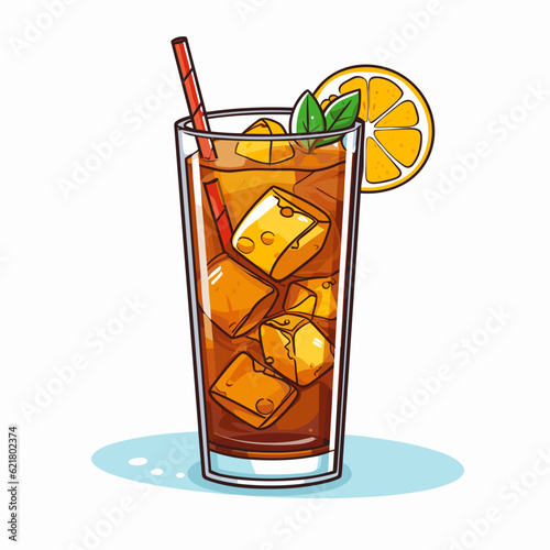 Long Island Iced Tea: The Ultimate Mixed Drink Vector Illustration