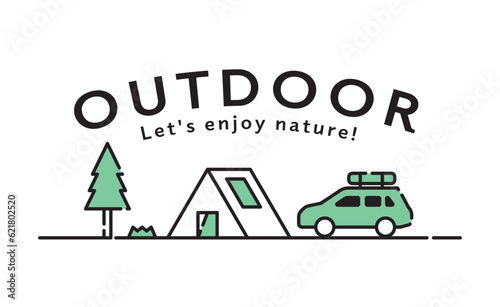 キャンプ　ロゴ　アイコン　タイトル