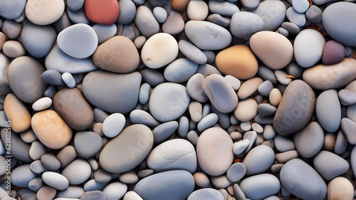 Beautiful pebble stones background. Generative ai design.