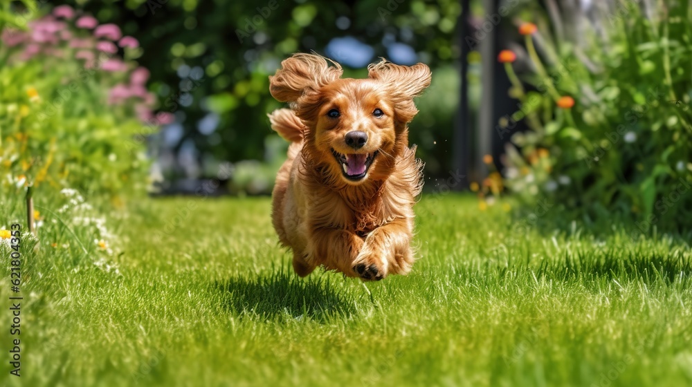 Corgi dog pembroke welsh corgi walking outdoor in summer park. An energetic dog running across the lawn. Generative Ai. Corgi dog pembroke welsh corgi walking outdoor in summer park. An energetic dog running across the lawn. Generative Ai.