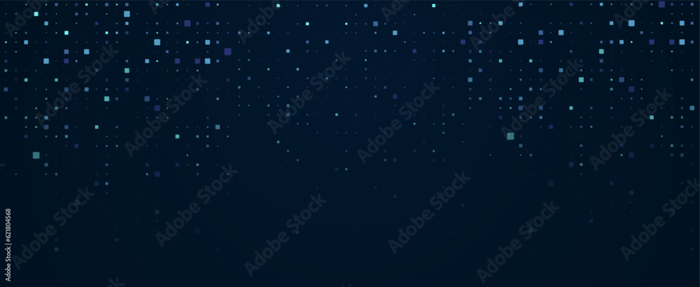  Pixel mosaic. Pixel decay illustration. Falling pixels. Abstract background.