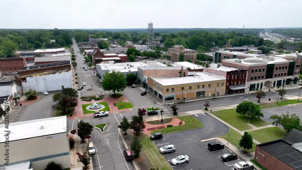 Aerial pullout Rockingham NC, North Carolina Aerial pullout Rockingham NC, North Carolina