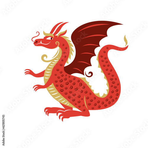 Chinese Happy New Year 2024. Year of the Dragon. Symbol of New Year.
