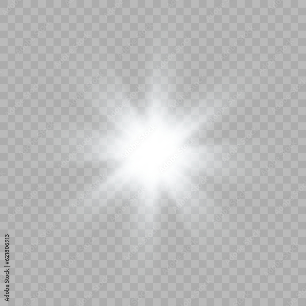 The glowing light explodes, the light flashes with a bright light. Beam of the shining sun. Special glare light effect. Bright flash. The glowing light explodes, the light flashes with a bright light. Beam of the shining sun. Special glare light effect. Bright flash.