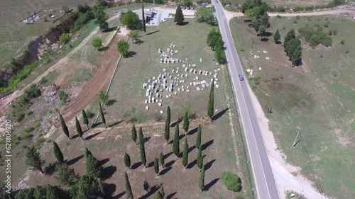 Sacred Stones: Overhead Shot of Thomb Tombstones Necropolis photo