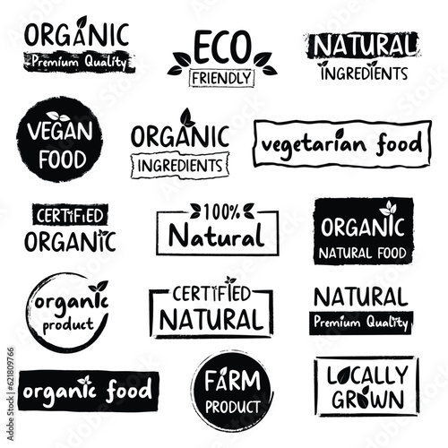 Organic food, natural product, healthy life and farm fresh for food and drink promotion.