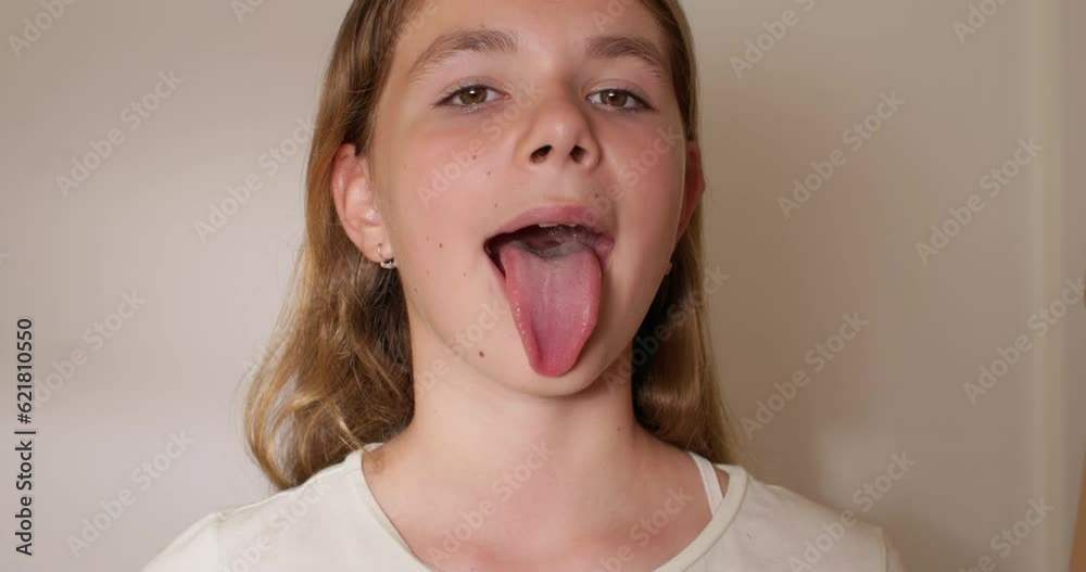 Pediatric Oral Examination: Educational Video Demonstrated by an 11-Year-Old. High quality 4k footage Pediatric Oral Examination: Educational Video Demonstrated by an 11-Year-Old. High quality 4k footage