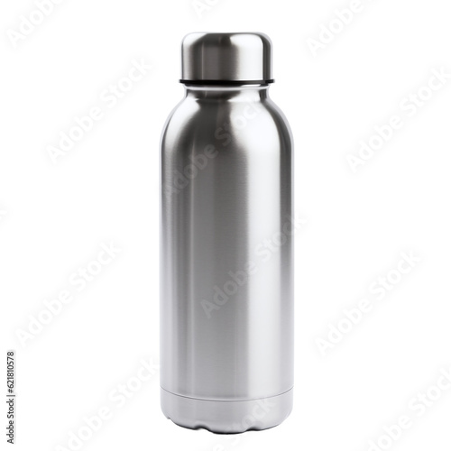 reusable metal bottle isolated