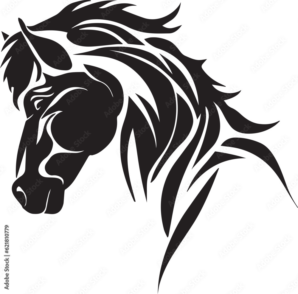 Horse vector tattoo design illustration Horse vector tattoo design illustration