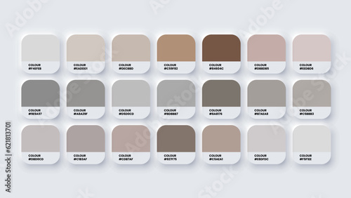 Color Palette, Procreate Color Swatches in RGB, HEX Colors, Paint Color Palette, Pastel Colour in HEX Codes Catalog, Pastel Neutral Color Tones Pantone photo