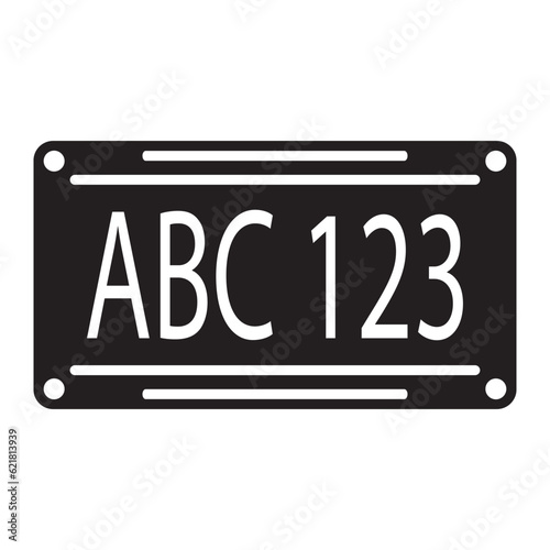 license plate icon vector