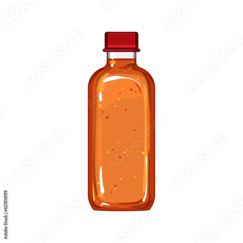 cola glass bottle soda cartoon. container transparent, empty beer, alcohol fizzy cola glass bottle soda sign. isolated symbol vector illustration