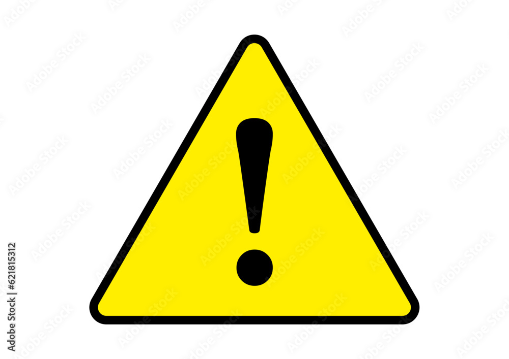 感嘆符の注意標識マーク 警告サインのイラスト素材