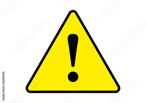 感嘆符の注意標識マーク 警告サインのイラスト素材