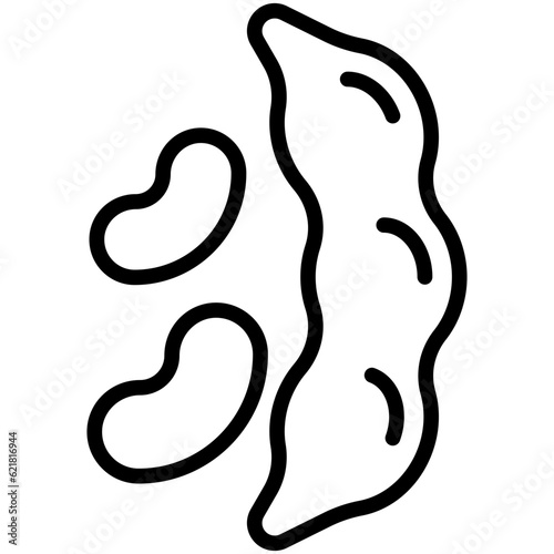 Japanese food icon, edamame, line style icon