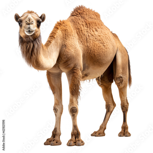 Camel isolated background PNG. Generative AI. photo