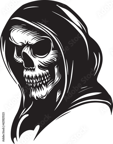 skull vector tattoo illustration. scary skull vector tattoo