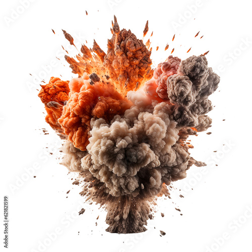 Explosion Isolated With Background PNG.Generated with AI