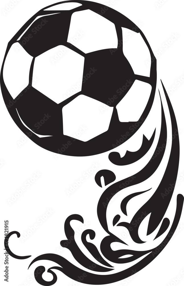Obraz premium Soccer tattoo design illustration vector
