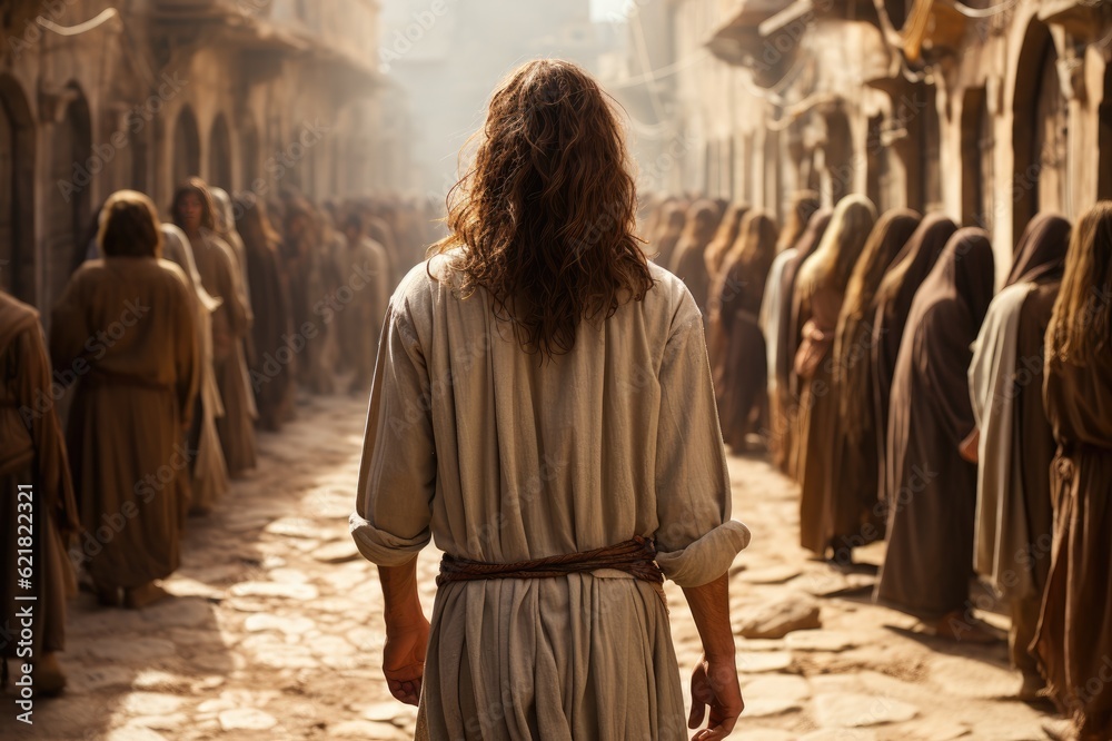 The Hidden Devotion: Unveiling Profound Spirituality in a Back View of a Religious Procession for Jesus Christ Generative AI The Hidden Devotion: Unveiling Profound Spirituality in a Back View of a Religious Procession for Jesus Christ Generative AI