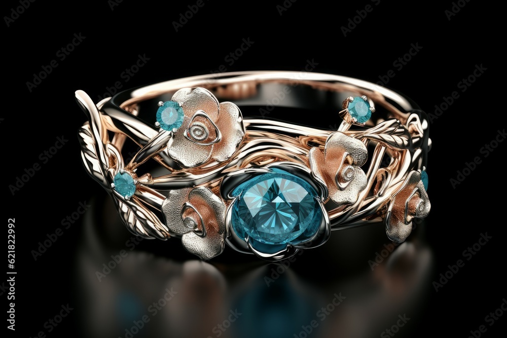 Jewelry new rose flower. Generate Ai Jewelry new rose flower. Generate Ai