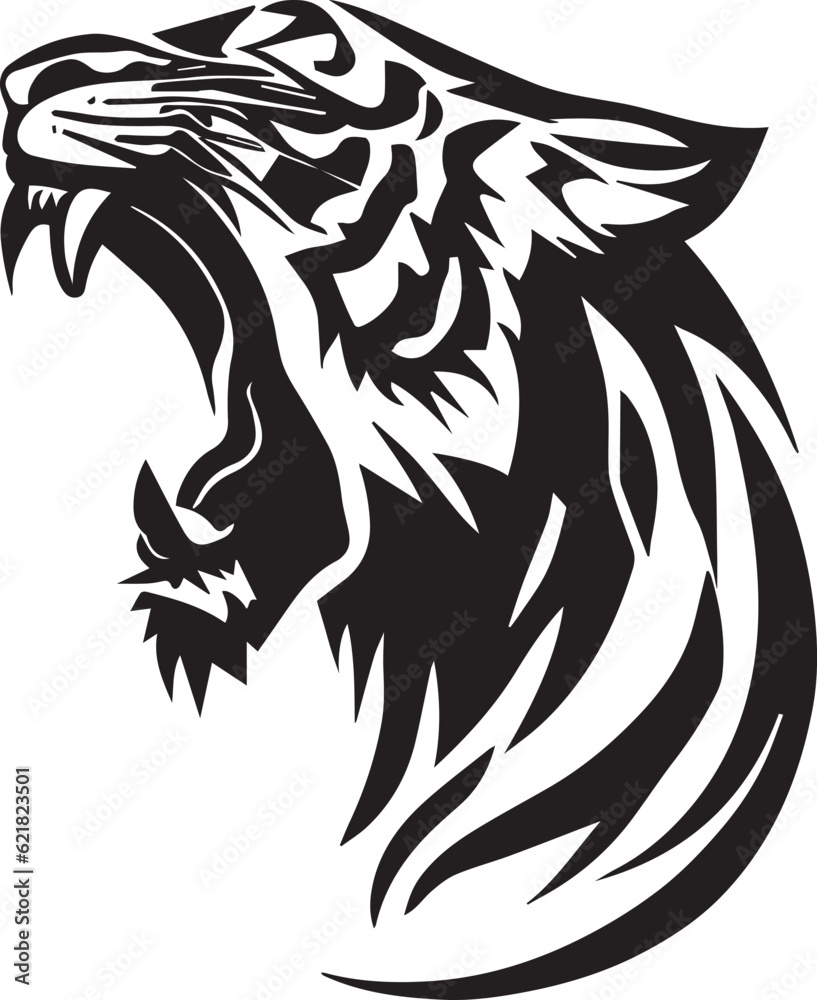 Tiger tattoo vector illustration