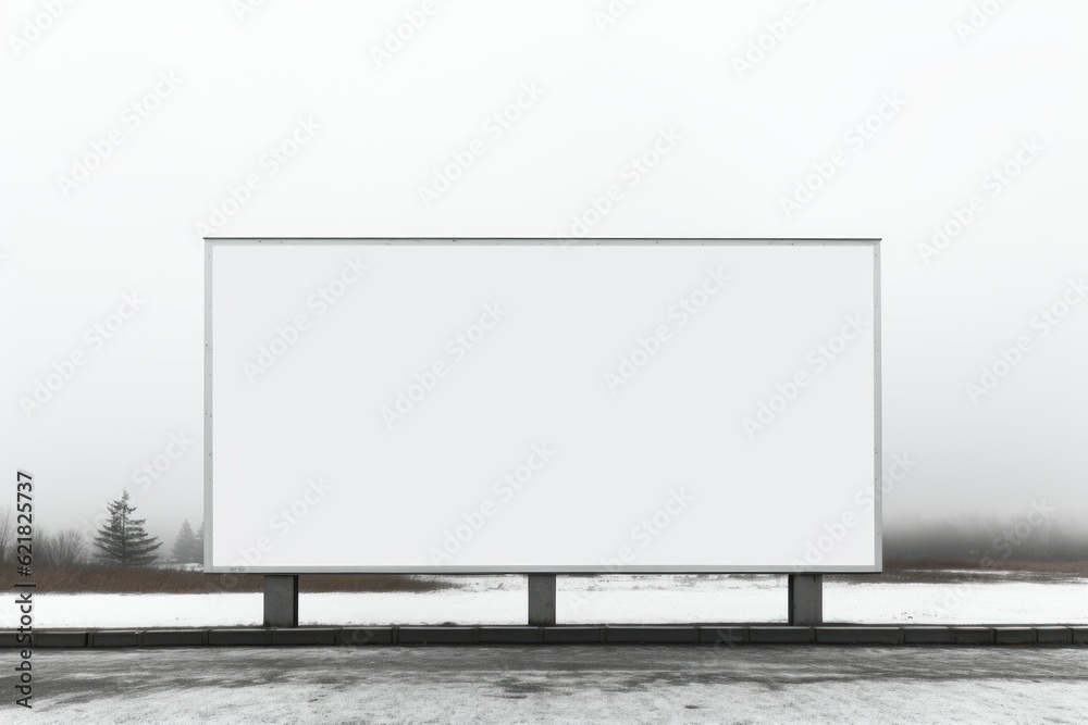 Fototapeta premium Outdoor advertising poster background. Generate Ai
