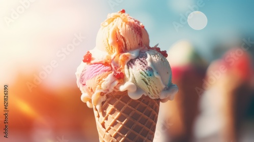 Tasty Ice Cream in a Ice Cream Cone