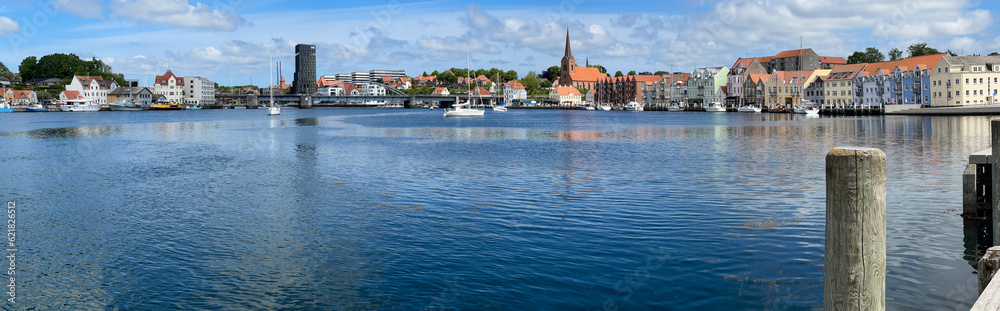 Panoramic view of Sønderborg harbour
