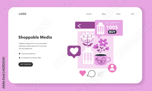 Social commerce. Business using shoppable social media for digital