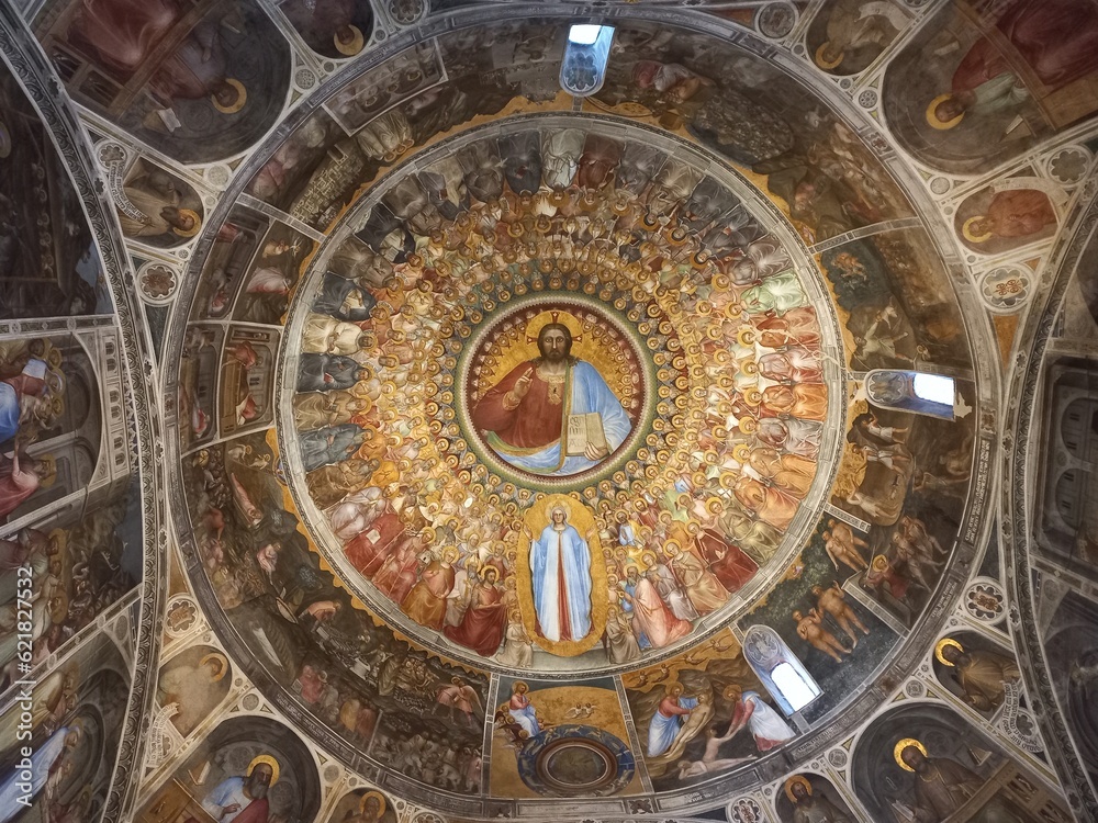 Affreschi, Battistero del Duomo, Padova, Veneto, Italia