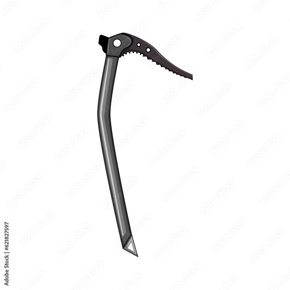 climb ice axe cartoon. adventure danger, glacier rock, symbol active climb ice axe sign. isolated symbol vector illustration