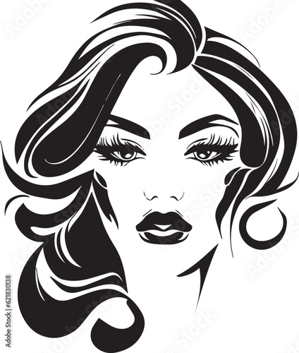 beautiful women face tattoo illustration vector