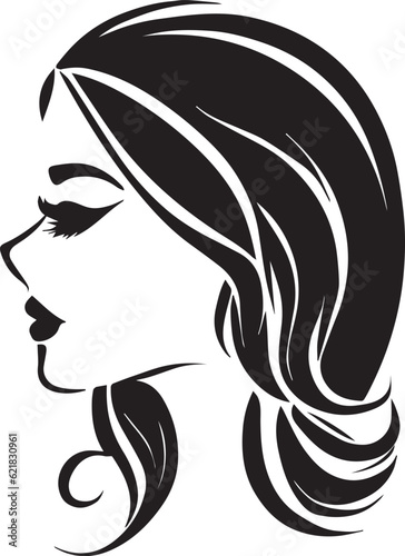 beautiful women face tattoo illustration vector