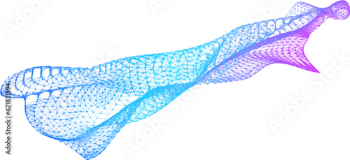 Network lines. Net wave information flow. Scientific paradigm solutions future. Forward vision progress. Big data cells deep development analysis. foresight conference background banner.