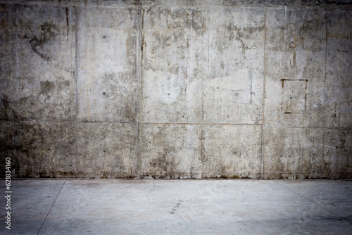 Photographie Grungy concrete wall and floor as background