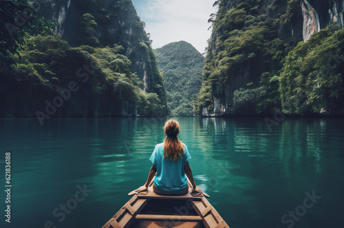 AI generated image of girl on boat © Kalim