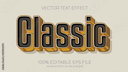 classic editable text effect style, EPS editable text effect