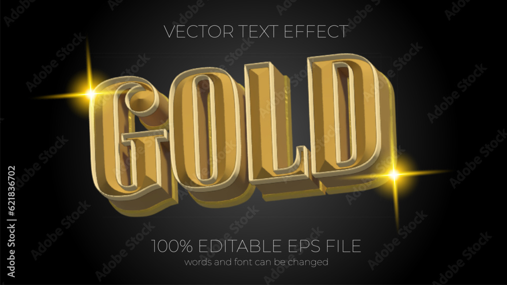 Gold editable text effect style, EPS editable text effect Gold editable text effect style, EPS editable text effect