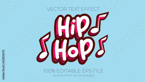 music fest Hip Hop editable text effect style, EPS editable text effect