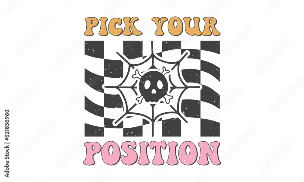 pick your position Retro T-shirt Design.
