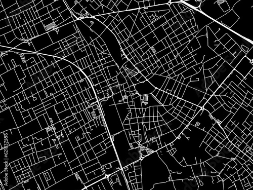 Φωτογραφία Vector road map of the city of  Legnano in the Italy with white roads on a black background