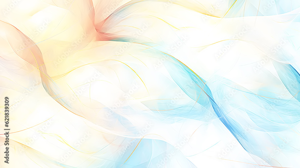 abstract multicolored interlacing lines on a white light background. Generative AI abstract multicolored interlacing lines on a white light background. Generative AI