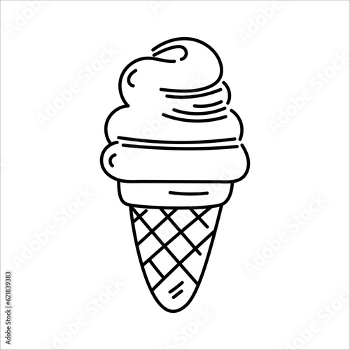 contour ice cream, ice cream cone