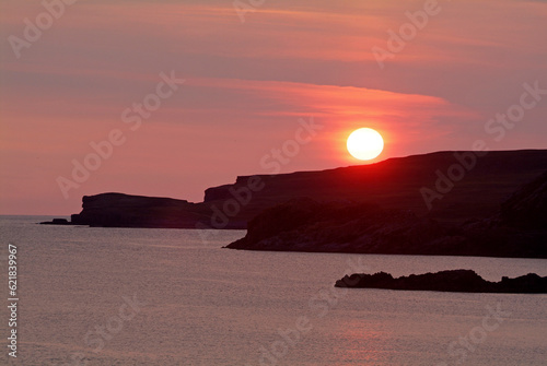 coucher de soleil, Scourie, Ecosse, Grande Bretagne photo