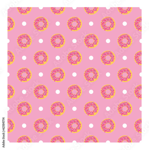 donut pattern fabric with circle 