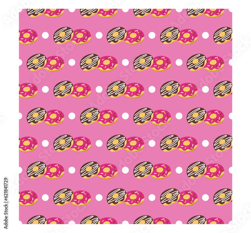 donut pattern fabric with circle 